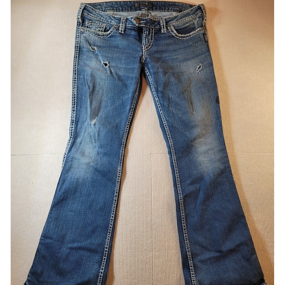 Silver Jeans Womens 32x31 Blue Tuesday Bootcut Low Rise Medium Wash Denim